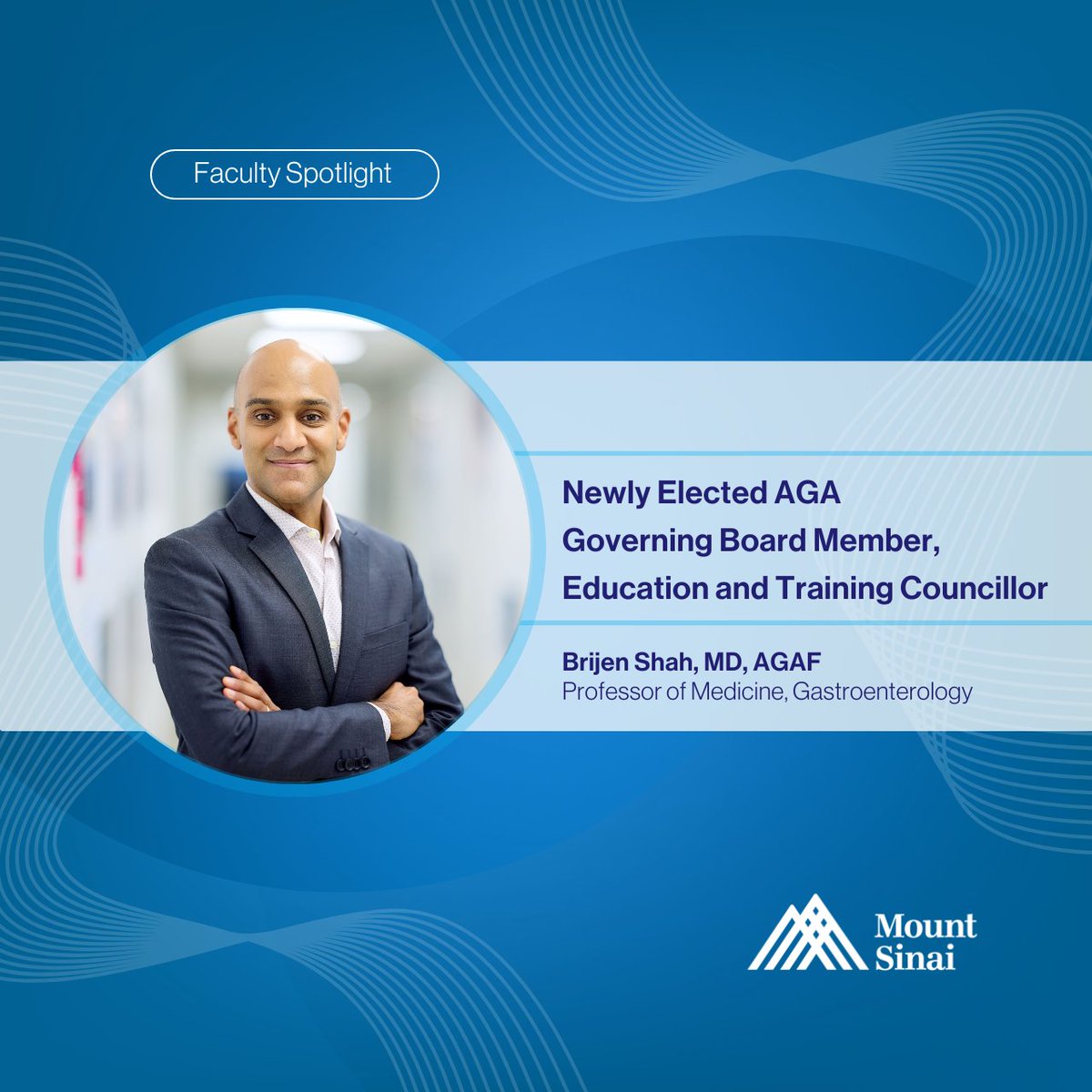 Mount Sinai Division of Gastroenterology (@mountsinaigi) on Twitter photo Congrats to <a href="/brownbrij76/">Brijen Shah</a> on his election into the <a href="/AmerGastroAssn/">American Gastroenterological Association (AGA)</a> governing board as Education & Training Councillor! As a dedicated leader and true champion of GI education, fellowship training, and patient safety, we are proud to see Dr. Shah in this well-deserved, new role. Congrats to <a href="/brownbrij76/">Brijen Shah</a> on his election into the <a href="/AmerGastroAssn/">American Gastroenterological Association (AGA)</a> governing board as Education & Training Councillor! As a dedicated leader and true champion of GI education, fellowship training, and patient safety, we are proud to see Dr. Shah in this well-deserved, new role.