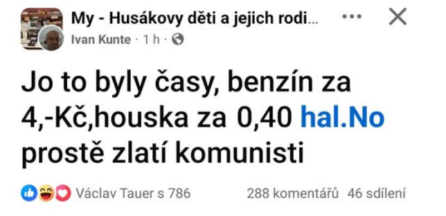 Posledniskaut's tweet photo. Přepočteno na dnešní platy benzín za 70, houska za sedm korun. Zlatý komunisti. https://t.co/Kypbbnc3iw