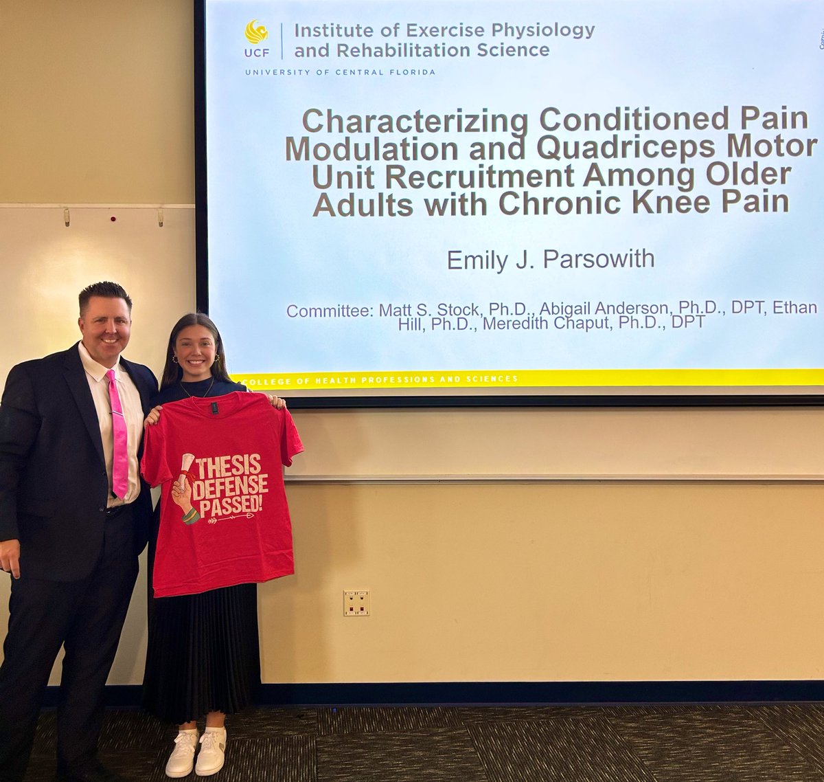 Matt Stock, PhD (@mattstockphd) on Twitter photo Big congrats to <a href="/emilyparsowith/">Emily Parsowith B.S., CSCS</a> on her outstanding thesis defense last week. Over the course of several months, she studied over 75 younger and older adults with and without chronic knee pain. Emily has a very bright future…I’m so glad our paths crossed! Big congrats to <a href="/emilyparsowith/">Emily Parsowith B.S., CSCS</a> on her outstanding thesis defense last week. Over the course of several months, she studied over 75 younger and older adults with and without chronic knee pain. Emily has a very bright future…I’m so glad our paths crossed!