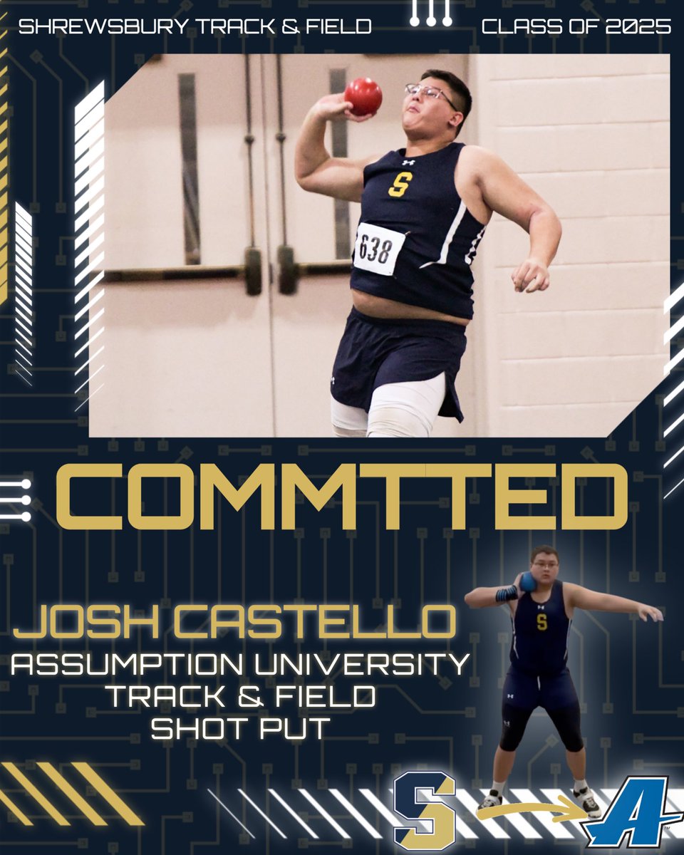 I am excited to announce my commitment to assumption university to continue my academic and athletic career. I want to thank all my coaches, friends, and family for the support, guidance and kindness. Go Greyhounds!!