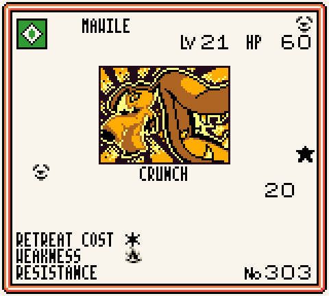 Salem_1337's tweet photo. I made my fav Pokemon af if it was a Pokemon TCG GB card, added game UI and made the steel type icon because there wasn't one back then.
#pixelart #pokemon #pokemontcg #gamboy https://t.co/Ig2r5BnmAO