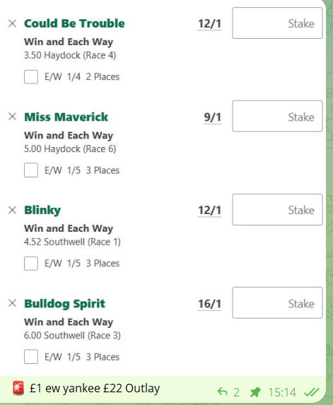 EDS__Tipping's tweet photo. E.D.S YANKEE WINNER £8,252.60 returned if you followed that is over 10k in yankee profits this month and free to join. 

Pnl well over +140 for month also

https://t.co/62jKiazysS https://t.co/uevR2CaAPk