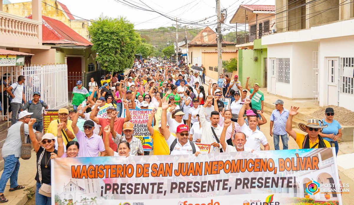 DavidFlorezBall's tweet photo. @petrogustavo Está debe ser una de las imágenes más hermosas de la marcha de ayer, 

San Juan Nepomuceno, Bolívar. 

Lo de ayer en Bogotá es trascendental pero la marcha nacional es realmente conmovedora. https://t.co/QFHwyTtVkk
