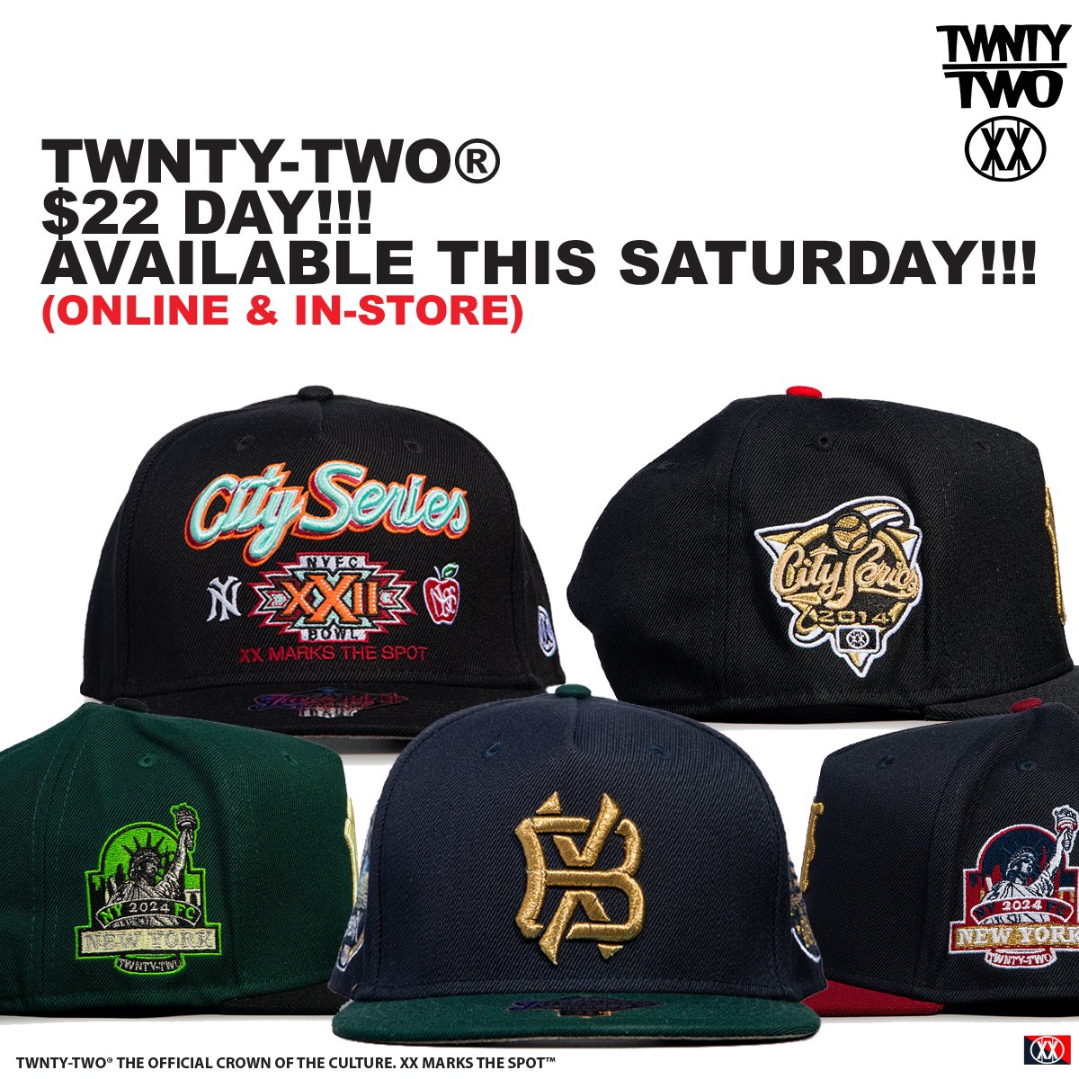 TWNTY TWO ベースボールキャップ 6個セット ベースボールキャップ 六方