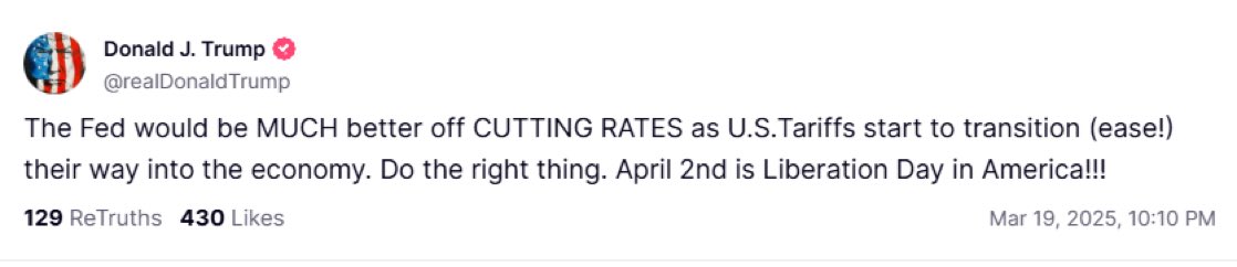 Trump via Truth Social