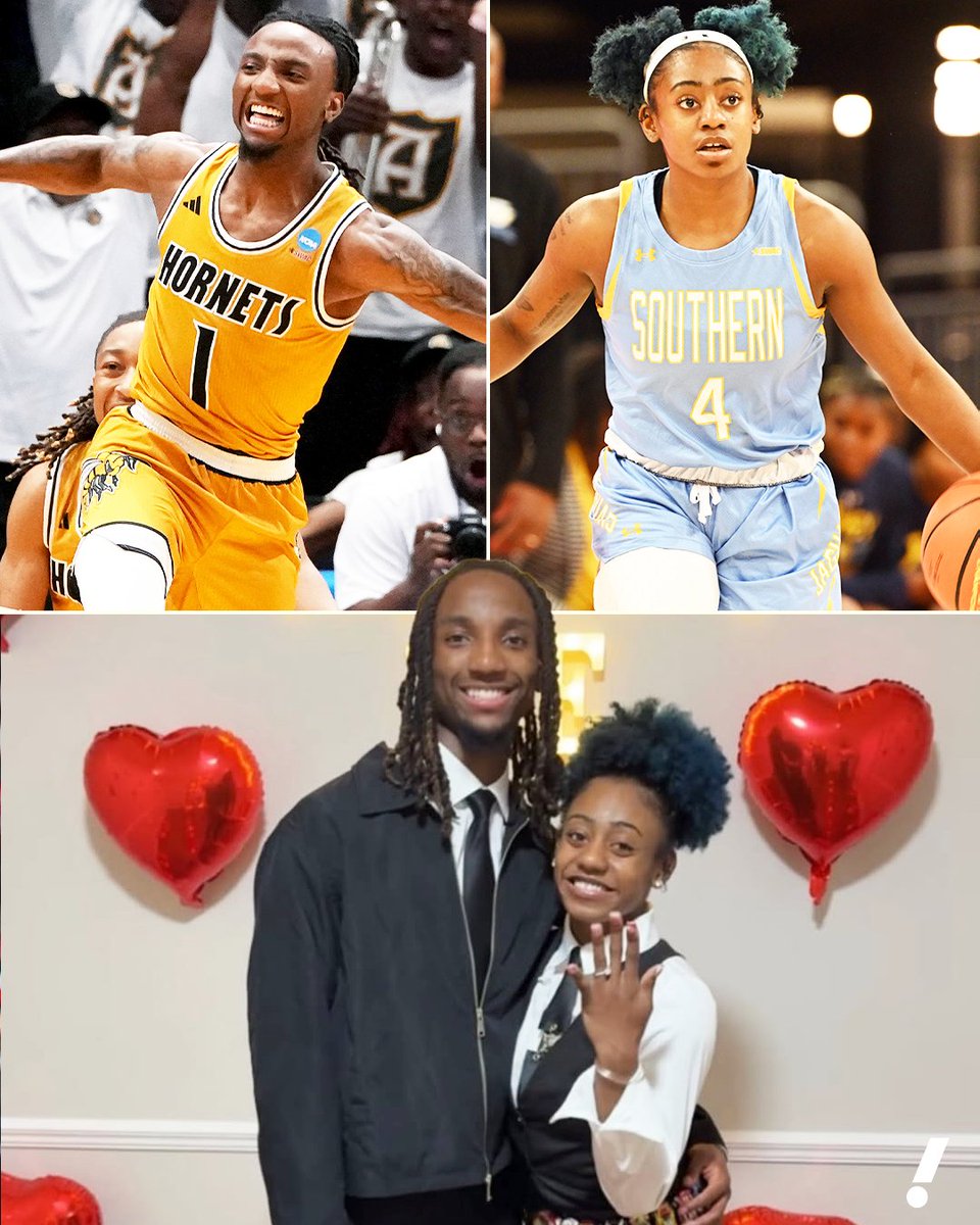 YahooSports's tweet photo. Engaged ➡️ NCAA Tournament

🏀 Amarr Knox hits the game-winner for Alabama State vs. Saint Francis
🏀 DaKiyah Sanders leads Southern in its first NCAA tournament win in school history

Love &amp; Basketball in real life ❤️ https://t.co/lOKfetTidh