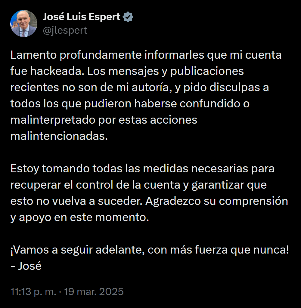 MConurbasic's tweet photo. Espert: "Además de fascista y narcotraficante, soy bastante pelotudo y prometo no ponerle más 12345678 de clave a mi cuenta. Los U$S 128.000 que aparecieron no fueron por promocionar $Libra V2 (que buena cripto, por dios), es de un cargamento de la buena que vino de Paraguay". https://t.co/yENwkxcqDZ
