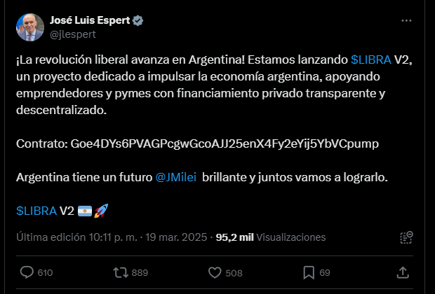 nacholastrabaez's tweet photo. Promocionaron otra cryptoestafa jajajaja $LIBRA V2
Es exactamente lo que votaron https://t.co/0oGYLkCfAz
