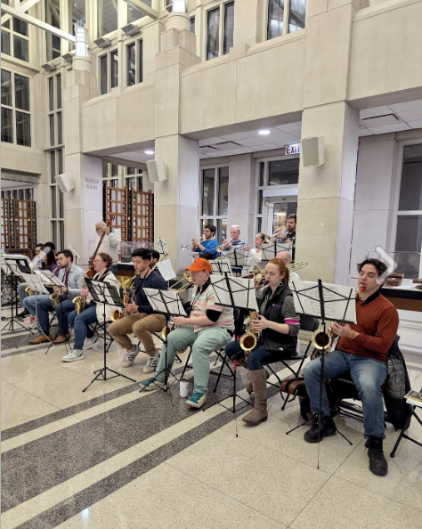 nmo_orchestra's tweet photo. Haven't gotten enough of NMO this
month? You're in luck! NMO's first full jazz performance
will be brought to you by our new Big Band TOMORROW in Method Atrium at 7pm for jazz favorites
such as "Take the A Train" and enjoy some light
refreshments during this relaxed performance. https://t.co/FM3EH16i06