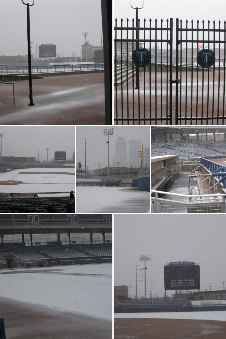15 years ago, a snowy March in T-Town. #Drillers <a href="/TulsaDrillers/">Tulsa Drillers</a>