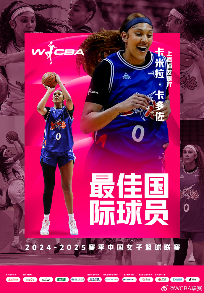 Breaking: Kamilla Cardoso wins WCBA International Player of the Year!

She averaged 20.8 PPG (64.7% FG), 10.2 RPG, and 3.3 APG in 31.4 minutes, leading Shanghai to 5th place. 

This award, WCBA’s MVP for foreign players, was won last year by Jonquel Jones.

Congrats to Cardoso on