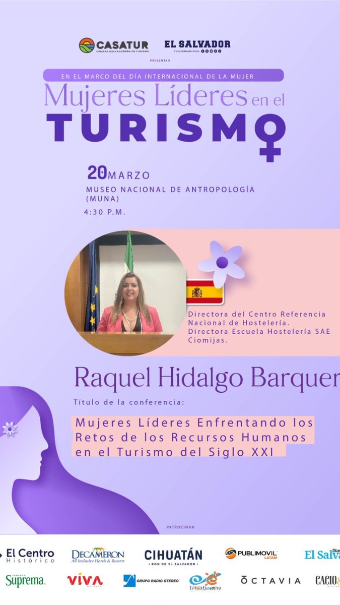 Talent_MC's tweet photo. Es un honor para mí ser parte del Congreso de Mujeres Líderes del Turismo en El Salvador, un evento que destaca a aquellas mujeres que están dejando huella en el sector turístico del país. 
#MujeresLíderes #TurismoElSalvador #Hostelería #LiderazgoFemenino #Educación #Innovación https://t.co/pVvgCIkBNN