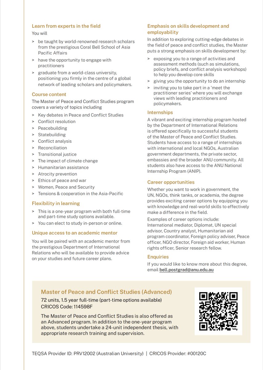 Dr Eglantine Staunton (@egl_staunton) on Twitter photo Looking forward to chatting with prospective students at @anupress #OpenDay on 29 March about our exciting Master of Peace & Conflict Studies! If you can't attend but have questions, don't hesitate to get in touch with me! <a href="/ANUBellSchool/">ANUBellSchool</a> Looking forward to chatting with prospective students at @anupress #OpenDay on 29 March about our exciting Master of Peace & Conflict Studies! If you can't attend but have questions, don't hesitate to get in touch with me! <a href="/ANUBellSchool/">ANUBellSchool</a>