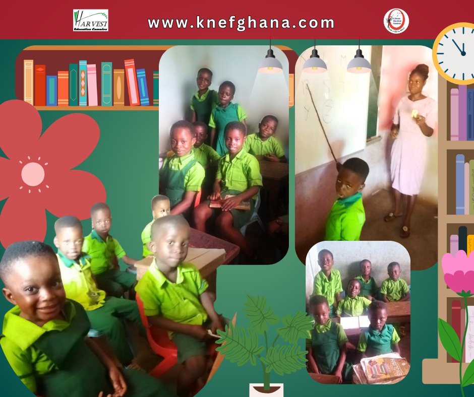 KnefGhana's tweet photo. Our students were all smiles as they met their new teachers - Ms. Felicia and Ms. Vincentia! Harvest Education Complex School, Offuman Ghana welcomes new teachers 😊 #ghana #knekghana #harvesteducationcomplex https://t.co/cSg7IasGke