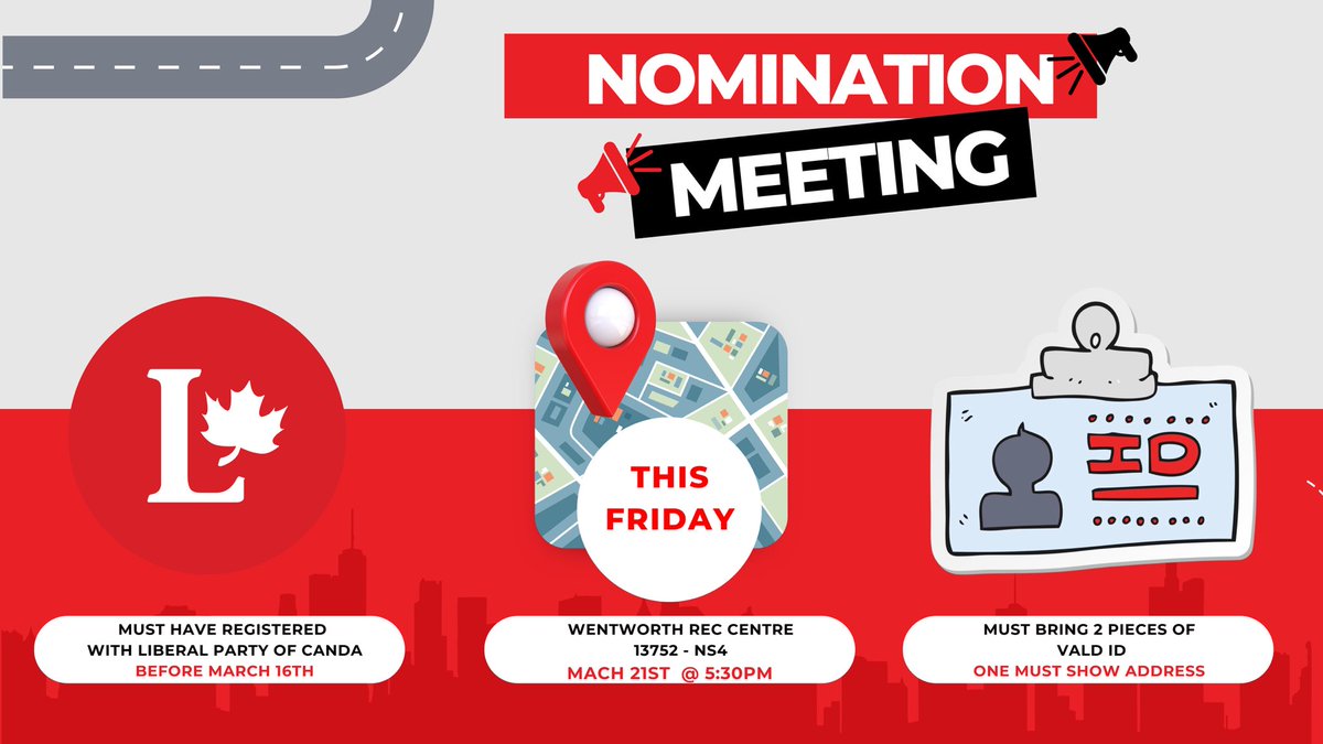 I have some really important information to share with you -and- I need your help!

We’ve just recently received notice that the nomination meeting for Cumberland-Colchester is going to be taking place in less than 48 hours. 

Please visit facebook.com/share/p/16MLSd… for more info.