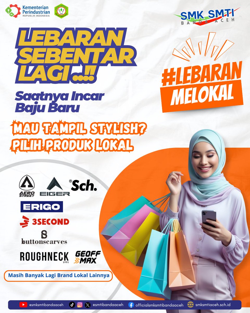 smtibandaaceh's tweet photo. Baju Lebaran Keren Gak Harus Mahal, Produk Lokal Solusinya! #banggabuatanlokal #jagaindustri https://t.co/Uwt1tur3xy