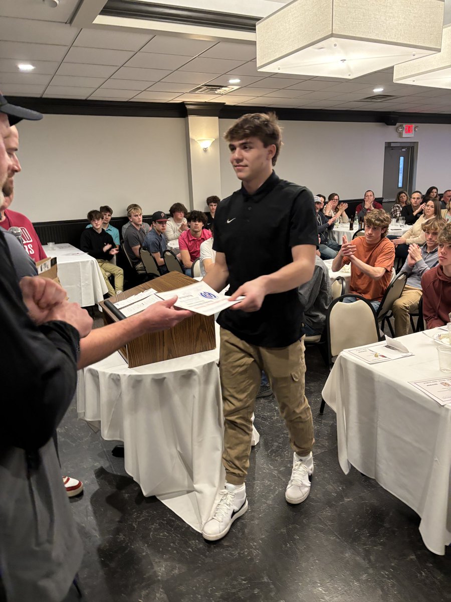 The Raiders celebrated their 22-3, league and district championship season at their year-end banquet.  Senior Evan Gross and Junior Kayden Dickerson both took home unanimous all-conference honors.  Junior Tej Virk earned Honorable Mention in the CAAC White.