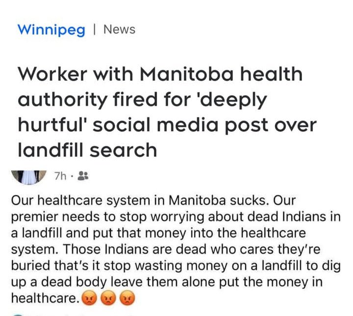LADYALEXANDRIA's tweet image. WOW, WHAT AN #evil person.

#ManitobaHealth #landfill #Landfillsearch #Manitoba #indigenouswomen #indigenous #indigenouspeople #MMIW #MMIWawareness #FirstNations