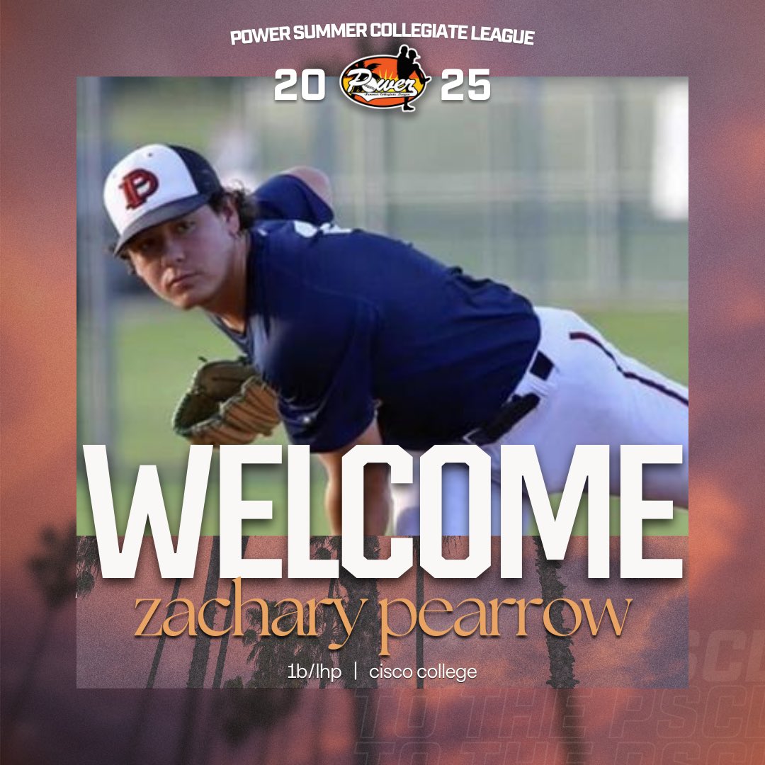𝗣𝗦𝗖𝗟 (@pscl2025) on Twitter photo WELCOME🌴
<a href="/theofficialzp05/">Zachary Pearrow</a> 1B/LHP
Cisco College
<a href="/CiscoBaseball1/">Cisco Baseball</a> is 18-9 so far on the 2025 season!🔥🔥
PLAYERS apply for the 2025 season here!⬇️
psclbaseball.com/apply/ WELCOME🌴
<a href="/theofficialzp05/">Zachary Pearrow</a> 1B/LHP
Cisco College
<a href="/CiscoBaseball1/">Cisco Baseball</a> is 18-9 so far on the 2025 season!🔥🔥
PLAYERS apply for the 2025 season here!⬇️
psclbaseball.com/apply/