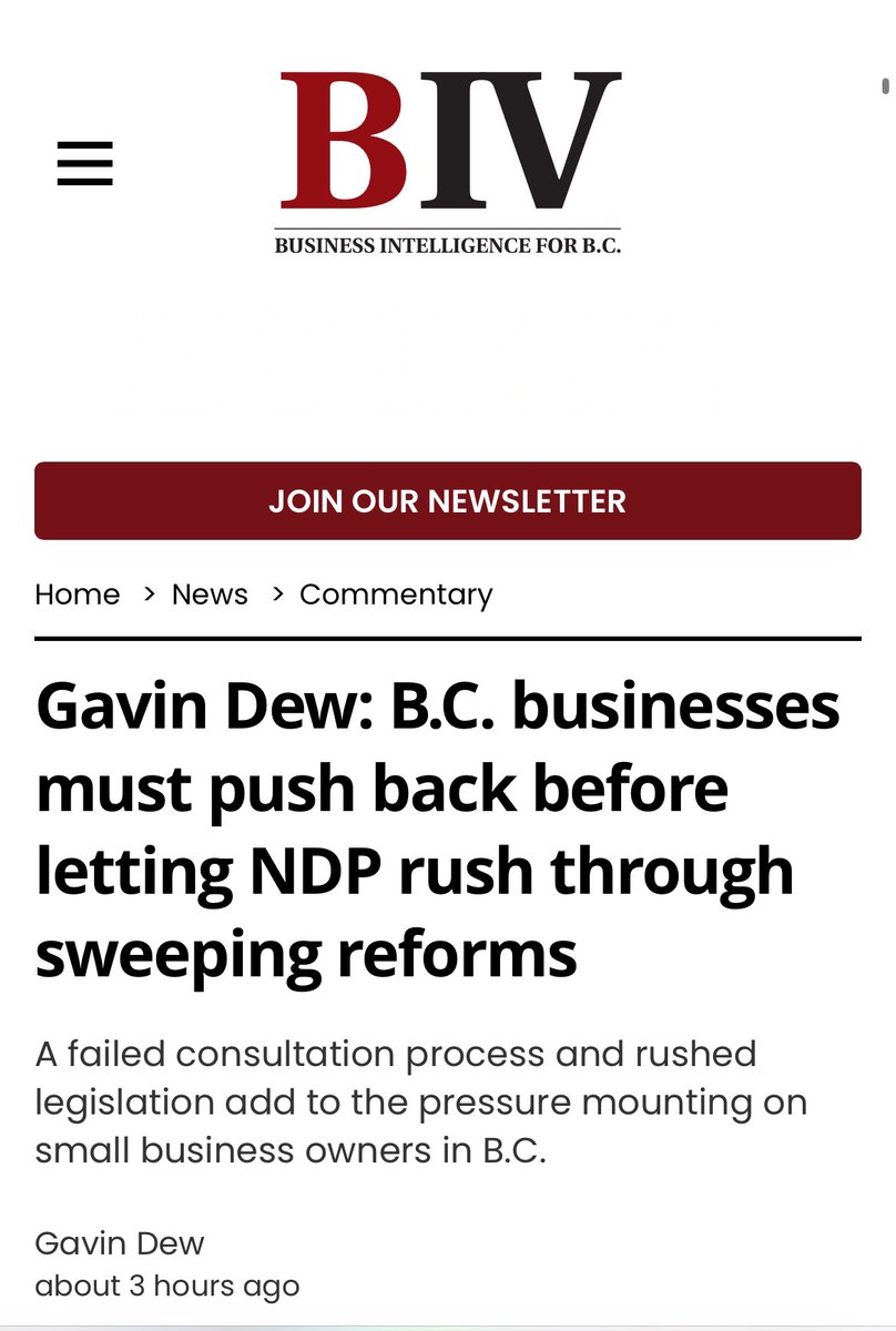 gavindew's tweet photo. Winston Churchill said, “An appeaser is one who feeds a crocodile—hoping it will eat him last.”
As as we collectively stare down the barrel of the most autocratic legislation this province has ever seen, business leaders face a choice: Will they stand up for proper consultation and democracy, or will they stand by as the NDP government grants itself unchecked power?
If they support Bill 7 without insisting it gets the scrutiny it deserves, history may remember the business community as accommodationists who helped hand Eby unfettered power.
More in @BIVnews: https://t.co/Xq7bz1wAg9
#bcpoli
