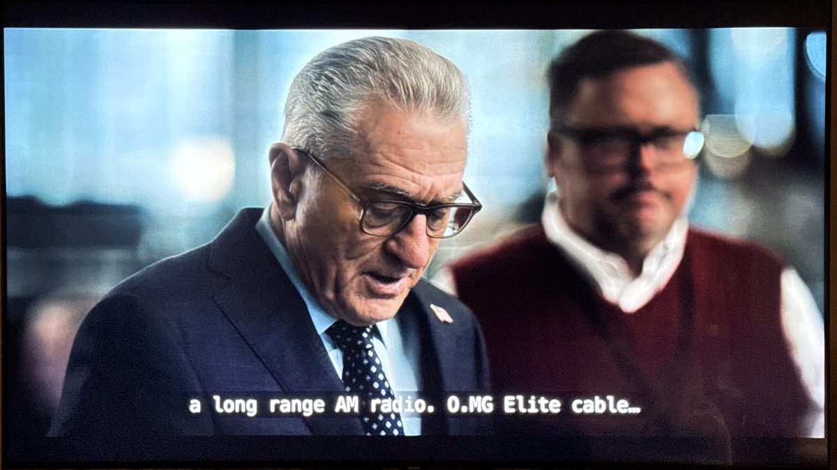 Robert De Niro on a Netflix show (Zero Day) mentioning the OMG Cable! 😎
