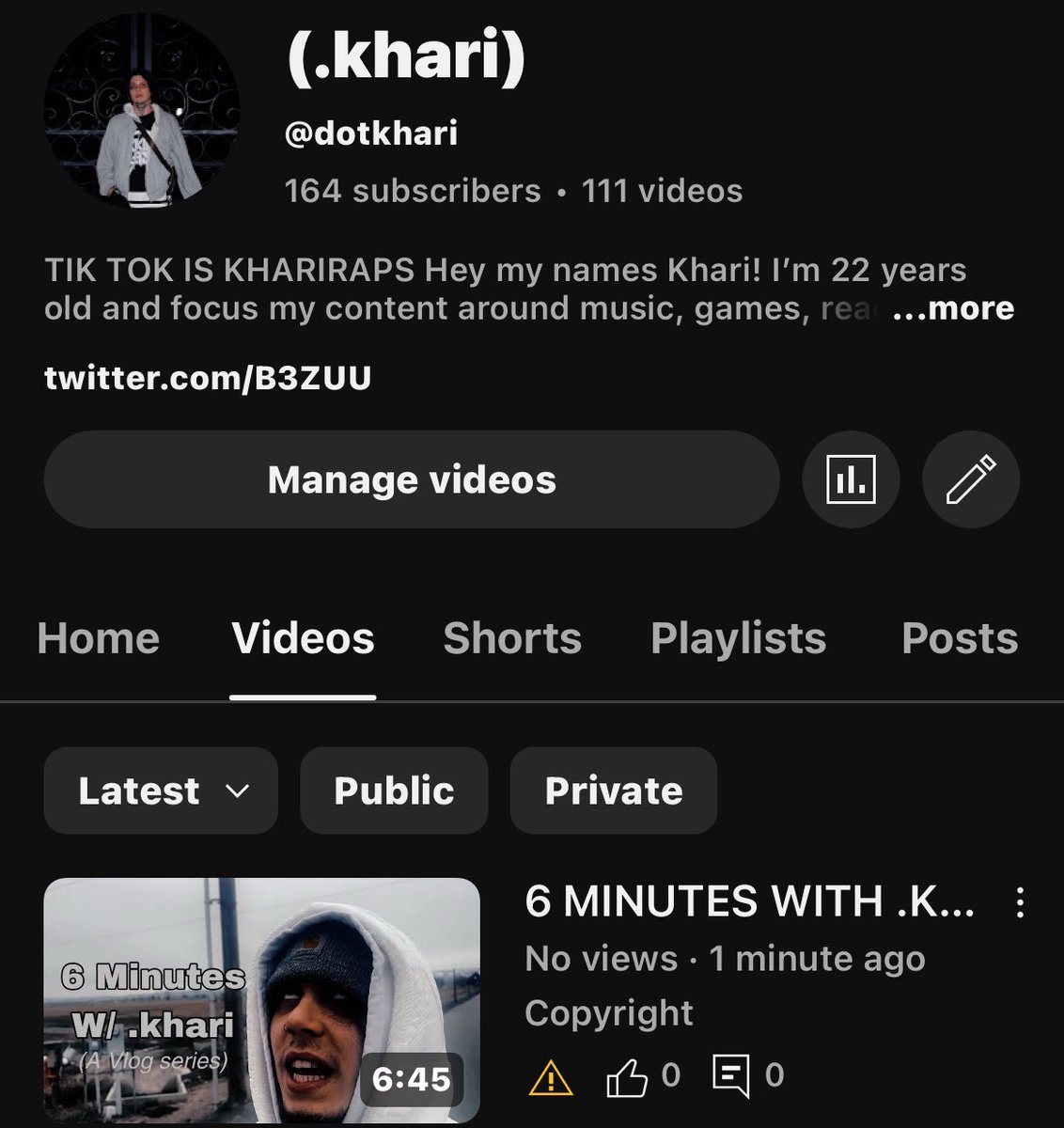 dotkhari's tweet image. JUST UPLOADED MY FIRST EVER VLOG ✨

youtu.be/EtpoKISmUA0?si…