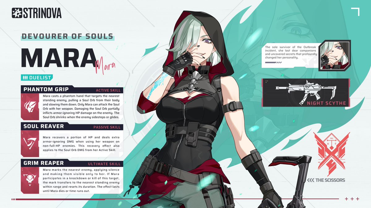 Strinova_EN's tweet photo. New Agent Mara | Skill Intro⚙️

Mara's Phantom Grip drags the weak into eternal silence—a place of no light, no mercy, no escape. Arriving on Mar 27 UTC!

#Strinova #Mara https://t.co/hHhAOf9Dp3