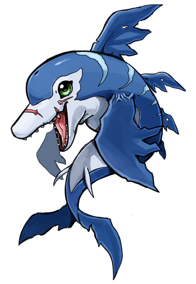 ranksyQK's tweet image. Dolphmon/Rukamon