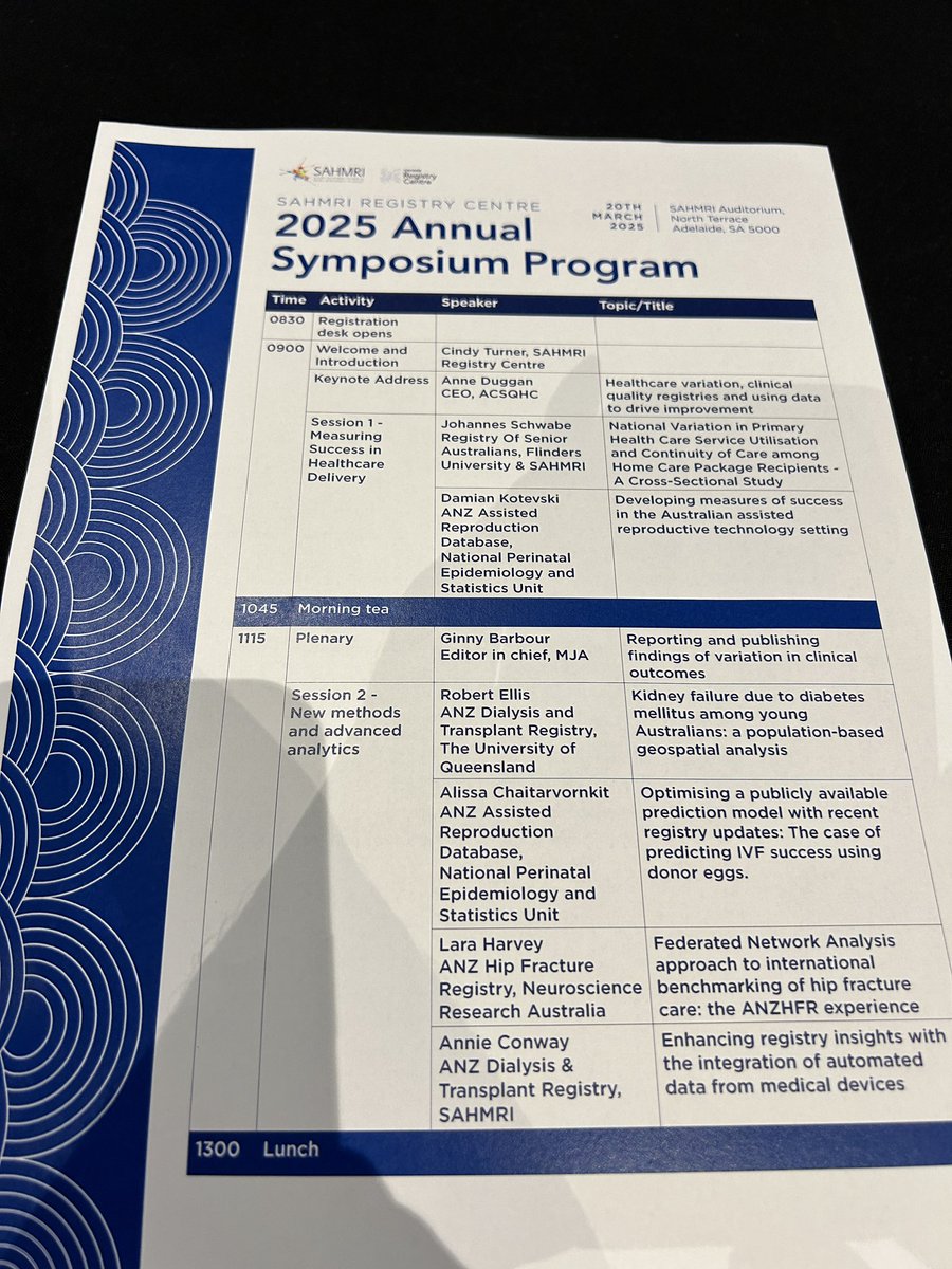Kicking off the 2025 <a href="/sahmriAU/">SAHMRI</a> Registries Annual Symposium - a day of all things Registries <a href="/ANZDATARegistry/">ANZDATA Registry</a>