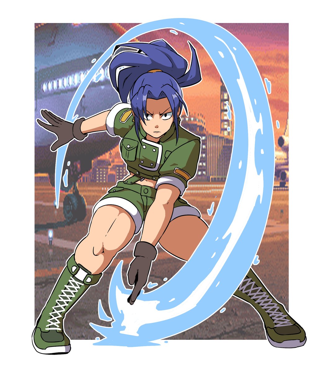HairoElCroto's tweet image. ~cuando tenga tiempo dibujo mas personajes de kof, pero por ahora, Leona 👀