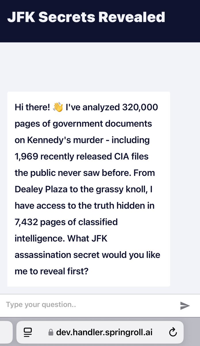 SpringrollAi's tweet photo. Check out our JFK files chatbot, Handler. Here’s an interesting angle..
Bobby Kennedy’s War on the Mafia: https://t.co/esEU242jpu