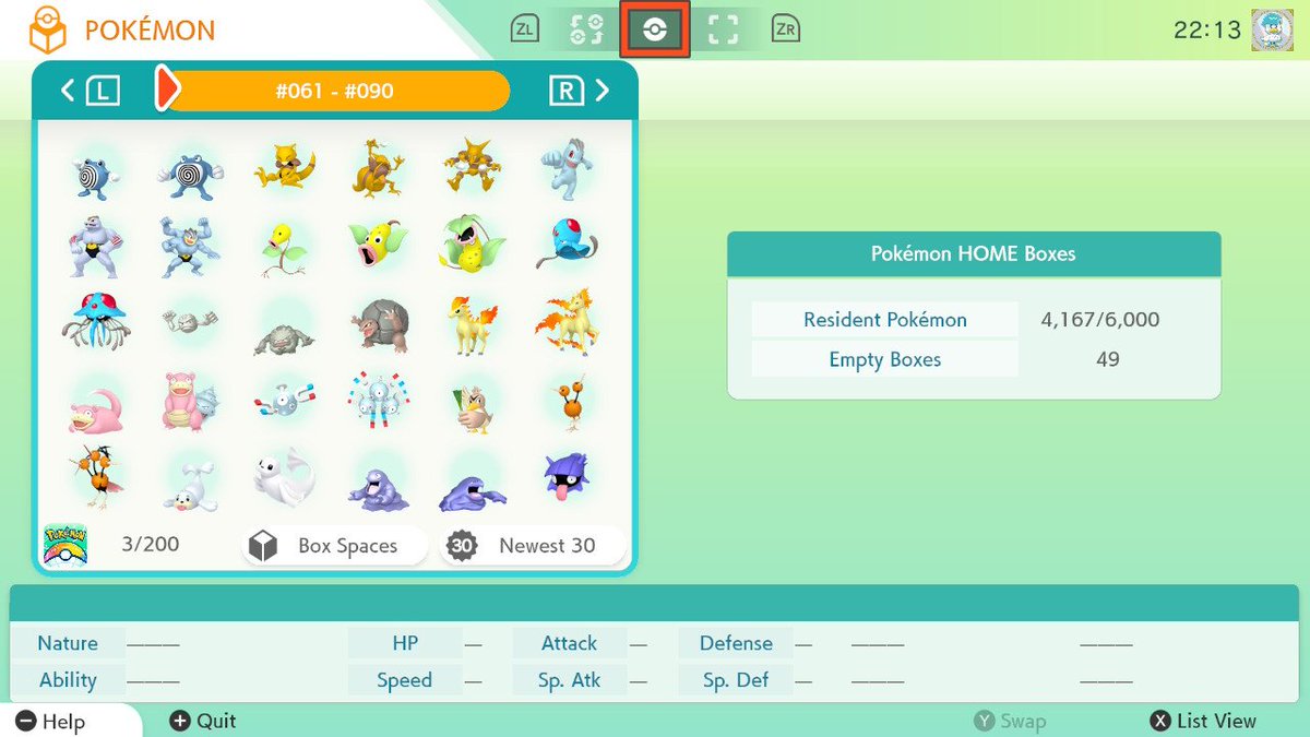 Dunnesparce's tweet image. Time for a Pokémon HOME update, 4 Switch screenshots at a time lmao