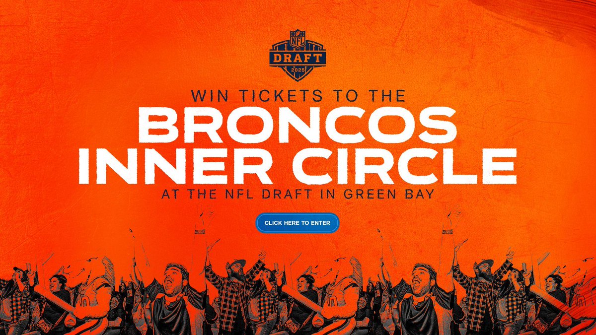 Want to represent the Broncos at the #NFLDraft in Green Bay?

Enter now for your chance to be a part of our Inner Circle » buff.ly/ZYWuU71