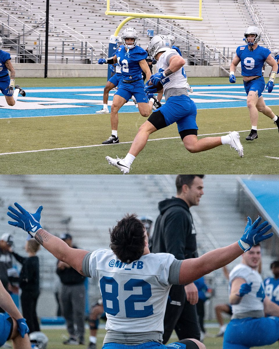 MT_FB's tweet photo. Spring ball is officially underway ✅

#BoroBuiltMiddleMade https://t.co/4kAP9058ax