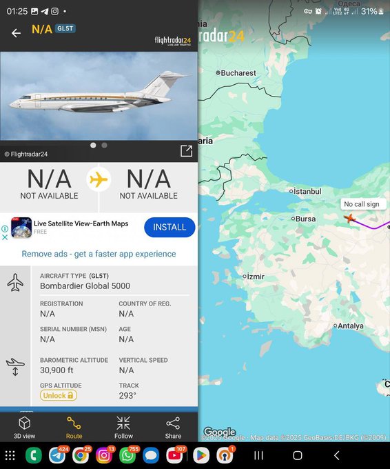 hellasxg's tweet photo. 🇹🇷Urgent |🔥🚨 BREAKING
Turkish government private jet takes off from Ankara to unknown destination
🔴 Erdogan flees to an unknown location as mass protests erupt across Turkey
#ANKARA #TURKRYCOUP #ERDOGAN #TURKEYRIOTS #REVELUTION #IMMAMOGLOU https://t.co/edjLo5PKC6