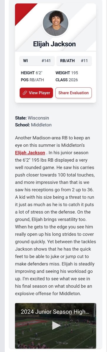 ejjackson26's tweet image. Thank you @MJ_NFLDraft for the write up!
@PrepRedzoneWI