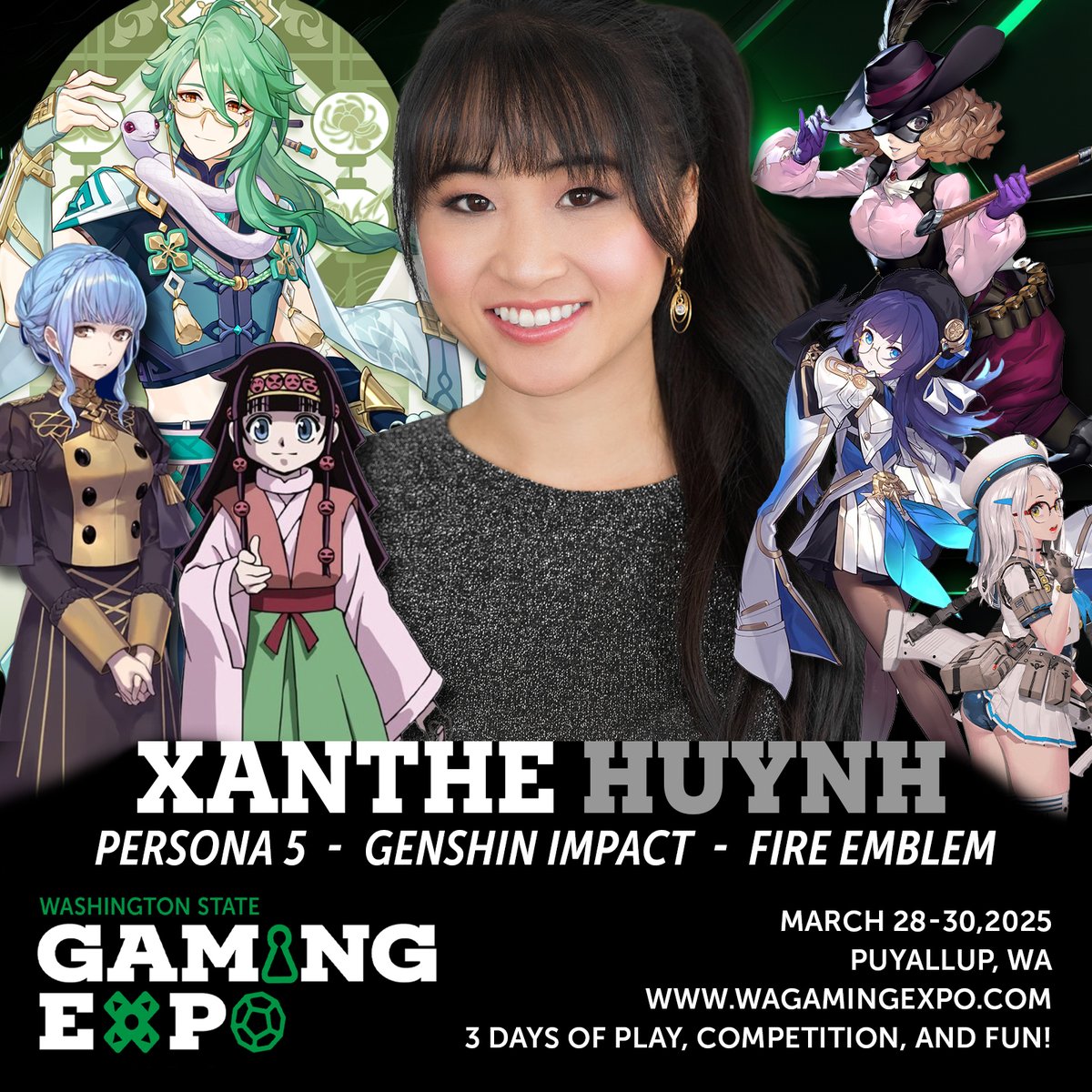 Anime Washington (@animewashington) on Twitter photo Gaming and Anime go together like peas and carrots!  Come meet your favorite anime (and gaming) voice actors at the Washington State Gaming Expo - March 28th - 30th.  Single and 3-day passes are available.  Free Parking  wagamingexpo.com Gaming and Anime go together like peas and carrots!  Come meet your favorite anime (and gaming) voice actors at the Washington State Gaming Expo - March 28th - 30th.  Single and 3-day passes are available.  Free Parking  wagamingexpo.com