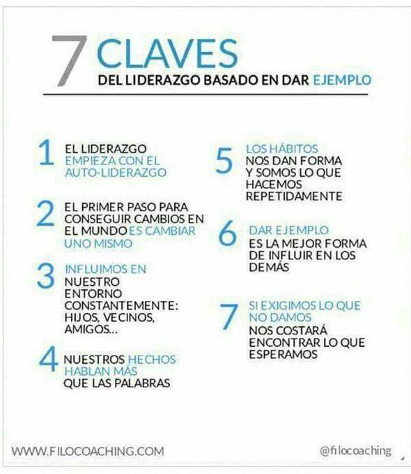 Me gusto ...7 claves de #liderazgo basado en dar ejemplo