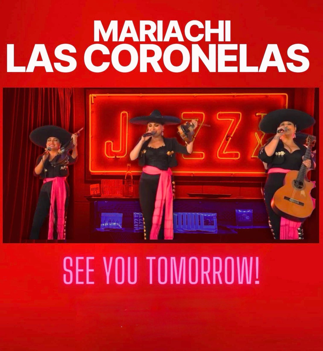 LasCoronelas's tweet photo. Mariachi in San Antonio at Jazz, TX tomorrow night! #Soldout #sanantonio 🔥#jazztx https://t.co/SfpCpvDBkE