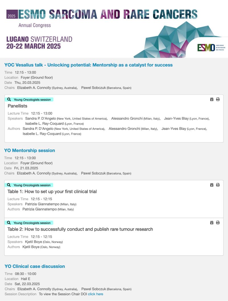 Pawel Sobczuk (@pawel_sobczuk) on Twitter photo #ESMORareCancer25 starting in few hours!
Don't miss sessions dedicated to young oncologists!
Mentorship, clini starting in a few hours! and clinical cases - all sessionsa with top-level experts!
<a href="/DrLizConnolly/">Liz Connolly</a> <a href="/herbloong/">Herbert Loong, MBBS, FASCO</a> <a href="/jeanyvesblay/">Jean-Yves Blay</a> <a href="/kjetilboye/">Kjetil Boye</a> <a href="/CoquardRay/">Ray-Coquard Isabelle</a> <a href="/alegronchi/">Alessandro Gronchi</a> <a href="/myESMO/">ESMO - Eur. Oncology</a> #ESMORareCancer25 starting in few hours!
Don't miss sessions dedicated to young oncologists!
Mentorship, clini starting in a few hours! and clinical cases - all sessionsa with top-level experts!
<a href="/DrLizConnolly/">Liz Connolly</a> <a href="/herbloong/">Herbert Loong, MBBS, FASCO</a> <a href="/jeanyvesblay/">Jean-Yves Blay</a> <a href="/kjetilboye/">Kjetil Boye</a> <a href="/CoquardRay/">Ray-Coquard Isabelle</a> <a href="/alegronchi/">Alessandro Gronchi</a> <a href="/myESMO/">ESMO - Eur. Oncology</a>