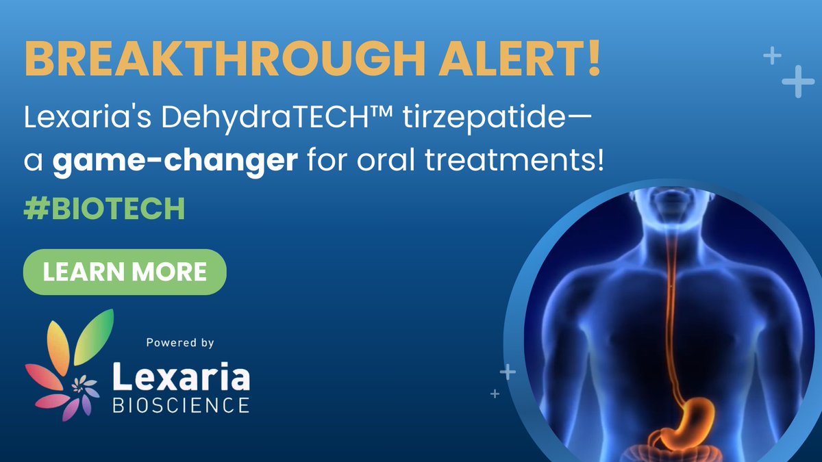 BTV & CEO Clips (@btvceoclips) on Twitter photo $LEXX BREAKTHROUGH ALERT: <a href="/LexariaBioCorp/">Lexaria Bioscience</a>’s oral DehydraTECH™-tirzepatide achieves comparable levels in bloodstream to injectable Zepbound®—with 47% fewer side effects! 💊⚡
A major breakthrough in diabetes & weight loss treatment.
Learn more: morningstar.com/news/accesswir…
#Biotech $LEXX BREAKTHROUGH ALERT: <a href="/LexariaBioCorp/">Lexaria Bioscience</a>’s oral DehydraTECH™-tirzepatide achieves comparable levels in bloodstream to injectable Zepbound®—with 47% fewer side effects! 💊⚡
A major breakthrough in diabetes & weight loss treatment.
Learn more: morningstar.com/news/accesswir…
#Biotech