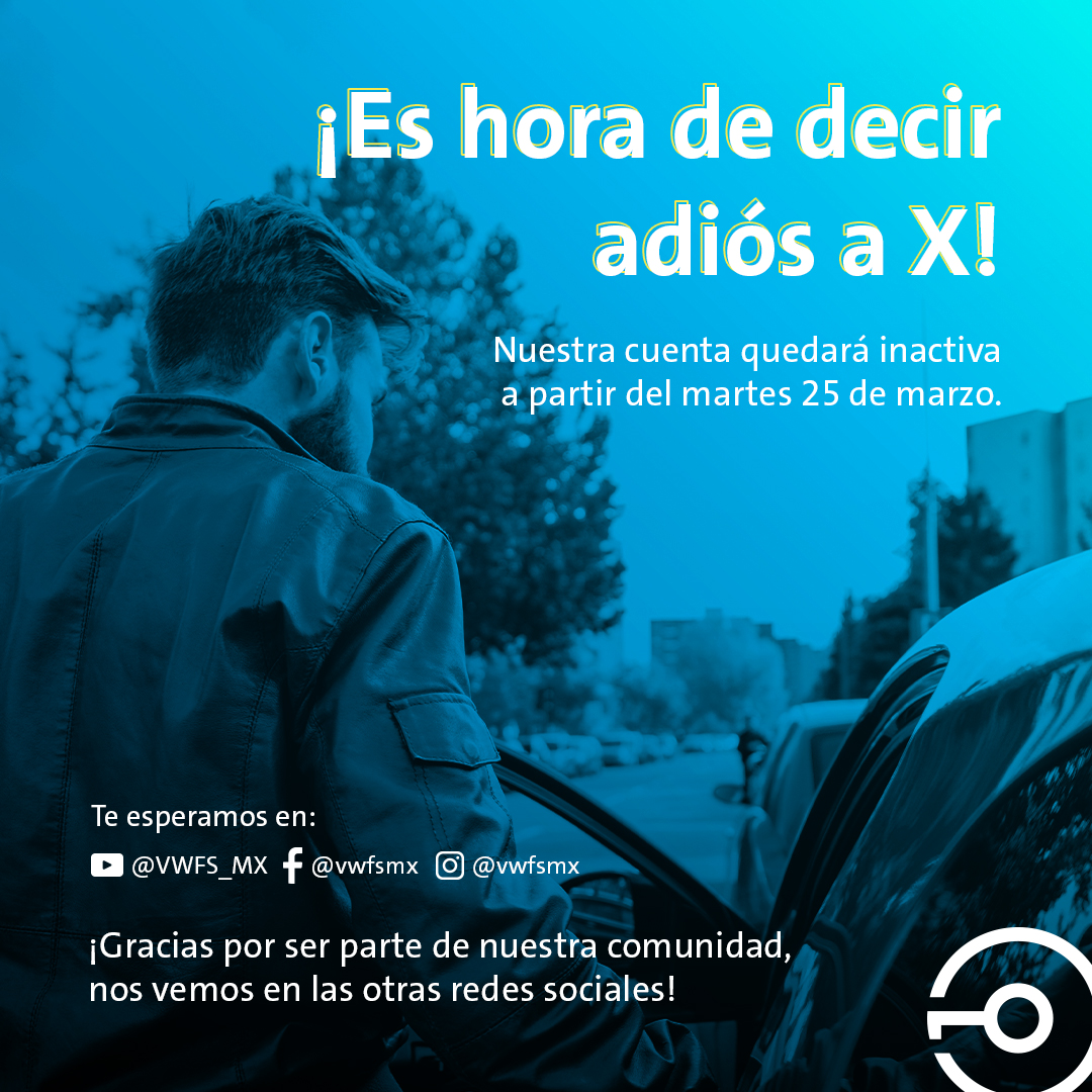 VWFS_MX's tweet image. No te quedes sin seguirnos en nuestras demás redes sociales, para que sigas al pendiente de nuestras publicaciones. 🙂👍

YouTube: youtube.com/@VWFS_MX
Facebook: facebook.com/vwfsmx
Instagram: instagram.com/vwfsmx/
