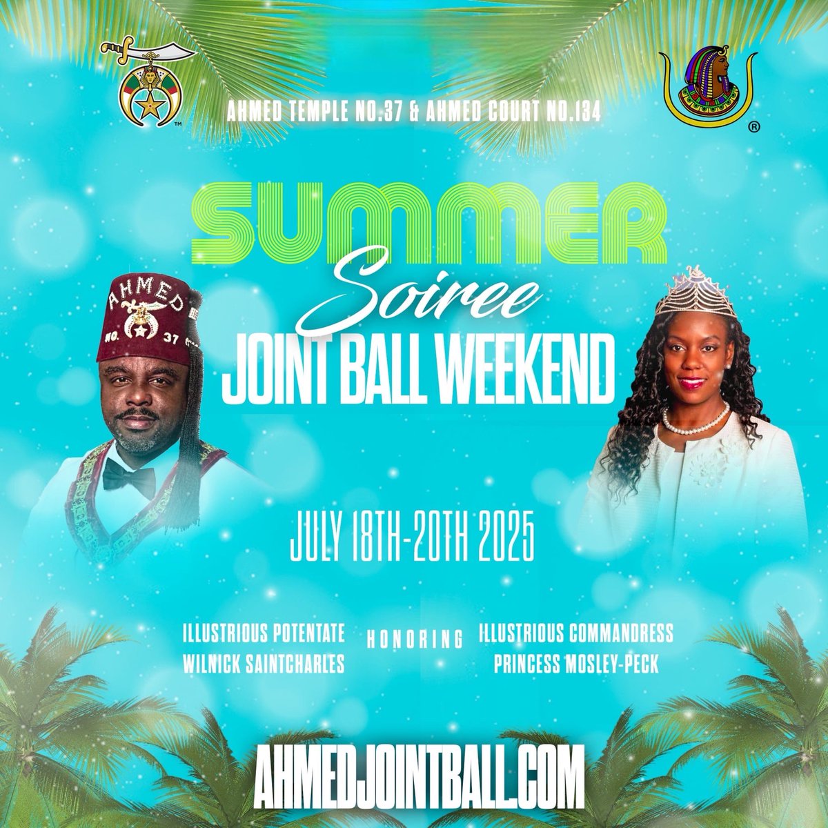 HonorableBlk's tweet photo. Join us for an unforgettable Joint Ball Weekend hosted by Ahmed Temple No. 37 &amp; Ahmed Court No. 134 in the Oasis of Tallahassee, Desert of Florida! #aeaonms #doi https://t.co/3ohWY3MsaW