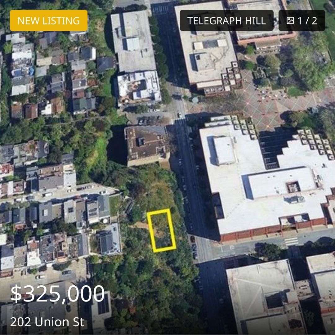 listing_feed's tweet photo. 🏠 New Listing in SF

202 Union St, San Francisco, CA 94133

$325,000 · ? beds · ? baths · ? sqft

Telegraph Hill

View listing details: https://t.co/nHQdZ3SvZX

SF listing activity: https://t.co/xEzmBM2mqb

#TelegraphHill #for_sale #sf #sanfrancisco #sfhomes #sfre #bayarea https://t.co/PnKP9fdCmF