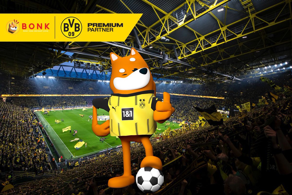 bjoernzx's tweet photo. Did you know that @bonk_inu is an official premium partner of Borussia Dortmund?

You heard it right, The Dog is big into sports!

And once again, $BONK is not your usual memecoin, The Dog is building a Cult 
that is not replaceable

Soon everyone will know The Dog 👀
#LetsBONK 🐾