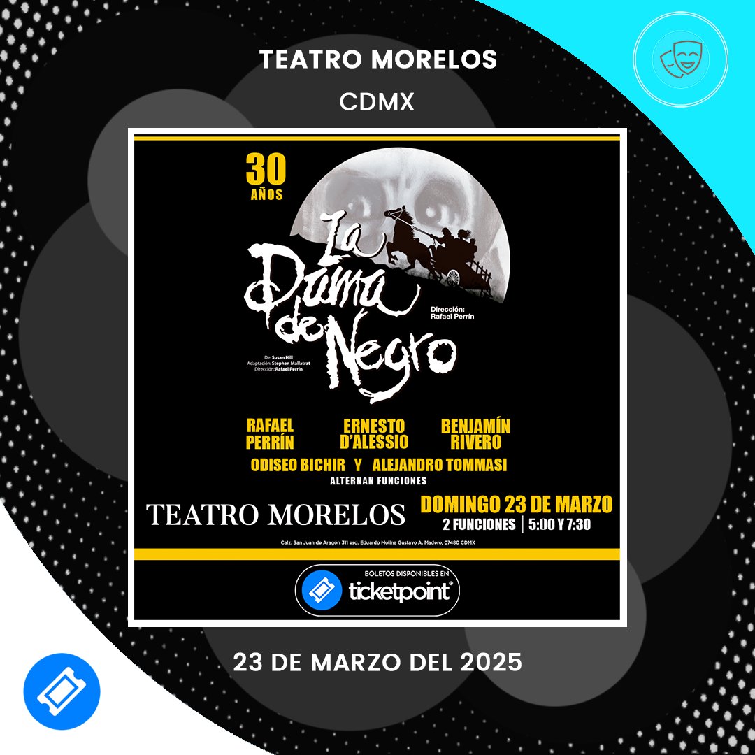 VIVE EL TERROR CON LA DAMA DE NEGRO 💀 ¿VAS A VENIR O TIENES MIEDO?
Este 23 de MARZO de 2025 en el Teatro Morelos en la GAM, CDMX. Te esperamos
🎟BOLETOS DISPONIBLES EN: tpoint.mx/421DsDV
#TicketPoint #CDMX #TeatroMorelos