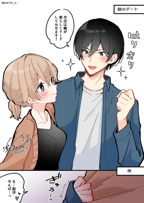 男にも女にもなるカップルの昼と夜(1/2) 