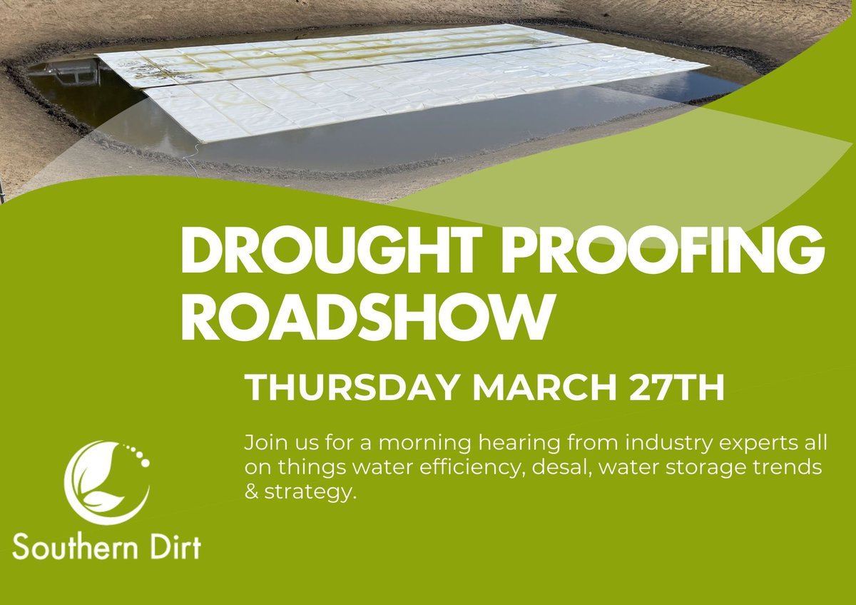 Less then 24hrs until our #DroughtProofingRoadshow
Meet @ the Kojonup Sporting Complex, tomorrow, 8am!
You don't want to miss this one! 
RSVP - trybooking.com/CZQEZ