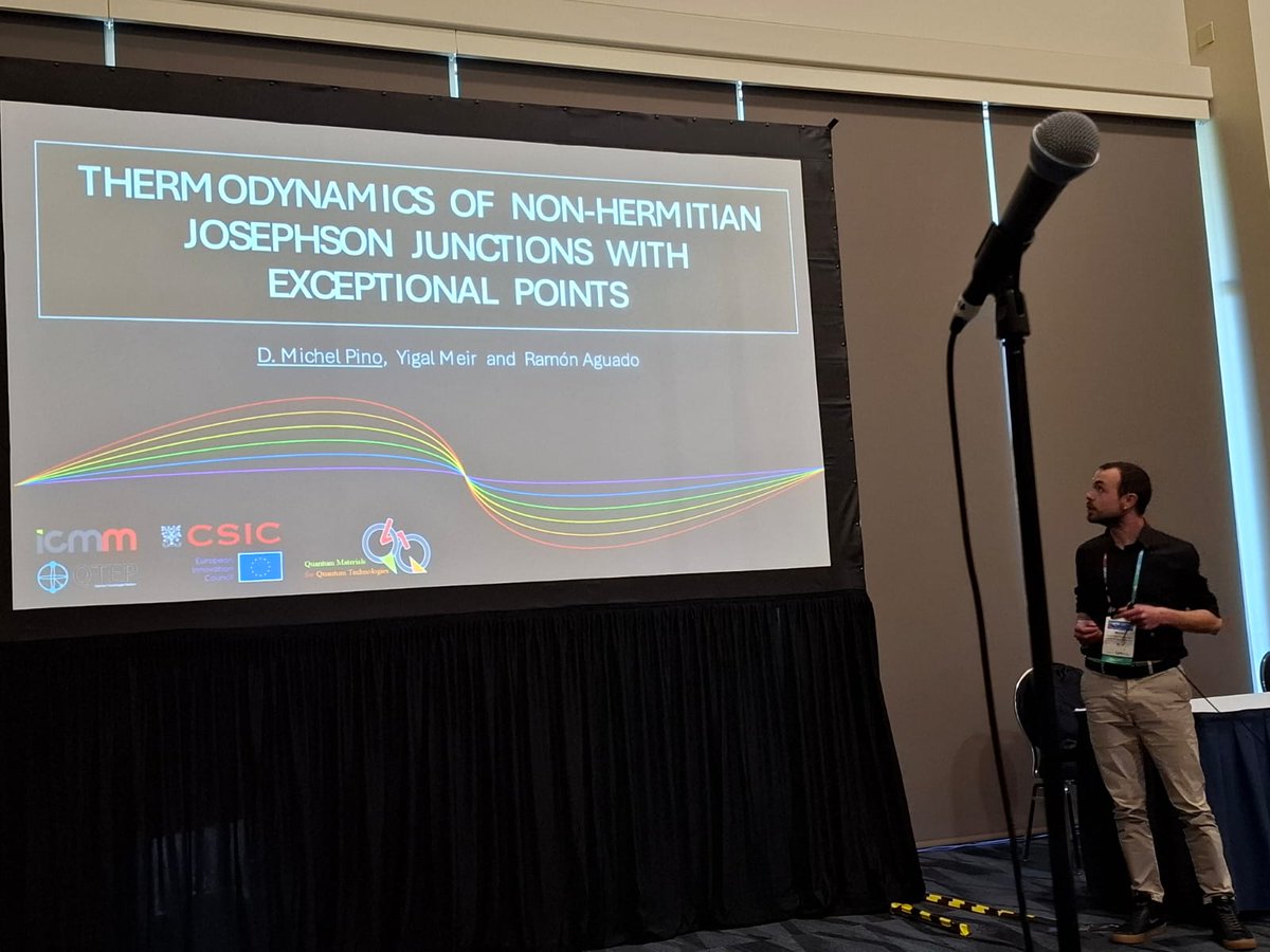 Q4Q Group (ICMM-CSIC) (@q4q_icmm) on Twitter photo Today it was Michel's turn <a href="/DMchel_/">𝓜𝓲𝓬𝓱𝓮𝓵 🏳️🌈</a>, who spoke to us about "Thermodynamics of non-Hermitian Josephson junctions with exceptional points", available on ArXiv arxiv.org/abs/2405.02387 #APSSummit25 <a href="/icmm_csic/">Instituto de Ciencia de Materiales Madrid - CSIC</a> <a href="/GEFES_RSEF/">GEFES RSEF</a> <a href="/APSphysics/">American Physical Society</a> Today it was Michel's turn <a href="/DMchel_/">𝓜𝓲𝓬𝓱𝓮𝓵 🏳️🌈</a>, who spoke to us about "Thermodynamics of non-Hermitian Josephson junctions with exceptional points", available on ArXiv arxiv.org/abs/2405.02387 #APSSummit25 <a href="/icmm_csic/">Instituto de Ciencia de Materiales Madrid - CSIC</a> <a href="/GEFES_RSEF/">GEFES RSEF</a> <a href="/APSphysics/">American Physical Society</a>