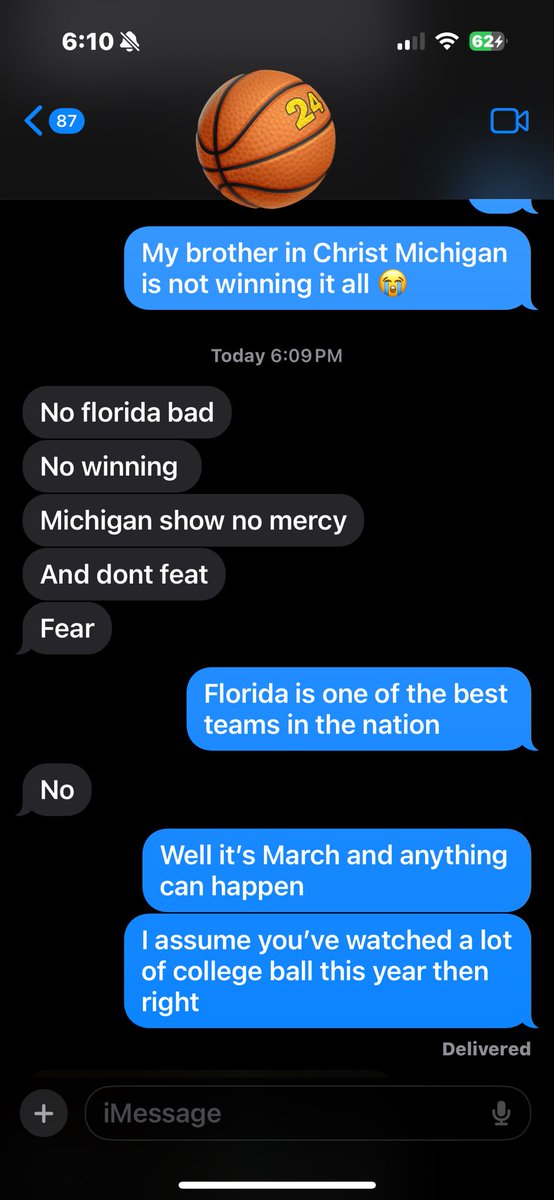 HoosierHabibi's tweet photo. Younger cousin (about 11) made a bracket this year, guarantee the  little fucker hasn’t watched a lick of ball. https://t.co/Es8HIkVGuu